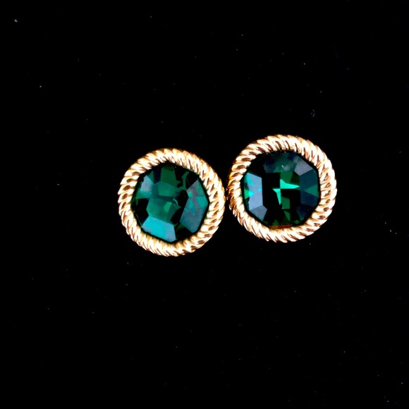 Swarovski Jewelry - Vintage Swarovski Stamped Crystal Clip On Earrings